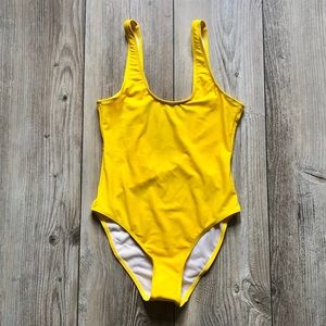 NWT - Boohoo Petite Yellow Swimsuit